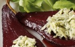 Blue Stilton poached pears