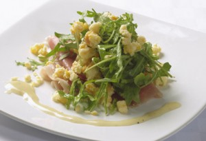 Apricot salad with Parma Ham