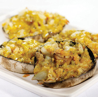 Blue Shropshire Stuffed Mushrooms