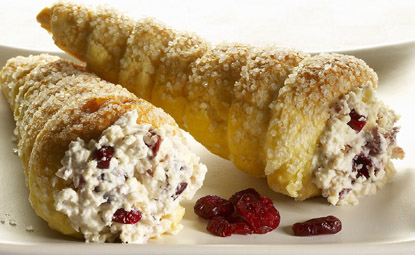 Cranberry Cream Horns