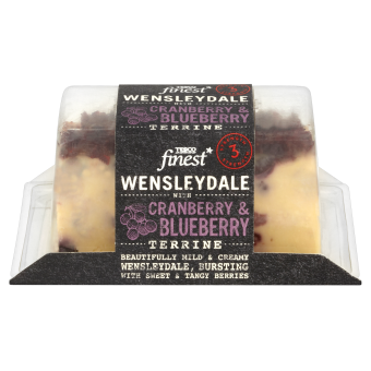 Wensleydale with cranberry & blueberry terrine. owl-label awards winner