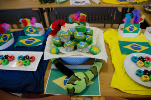 Team Brazil's cake display